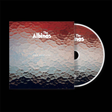 The Albinos - The Montana front album cover and compact disc with textured design on a black background