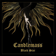 Load image into Gallery viewer, Album cover for &#39;Black Star&#39; by Candlemass with a hand holding a candle against a dark background.