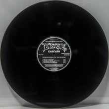 Load image into Gallery viewer, Black vinyl record with a label on a gray background