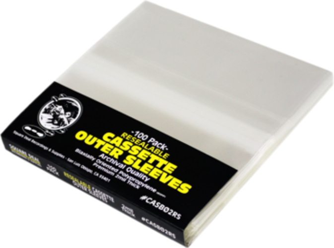 Square Deal Recordings & Supplies (100) Cassette Sleeves - Resealable Premium 2mil Thick - Archival Quality, Crystal Clear - Holds 1 Standard Cassette Square Deal Recordings & Supplies (100) Cassette Sleeves - Resealable Premium 2mil Thick - Archival Quality, Crystal Clear - Holds 1 Standard Cassette