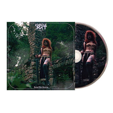 CD cover with a person in a forest setting and visible brand logo.
