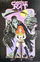 Load image into Gallery viewer, Illustration of a character with a sword and another with an axe, set against a castle and moon background, featuring the text 'Castle Rat'.