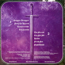 Load image into Gallery viewer, Album cover with a purple background and silver cross, featuring text and album names.