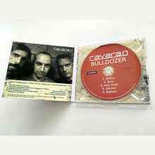 Load image into Gallery viewer, CD with 'Cavaran' album cover featuring three faces on a white background