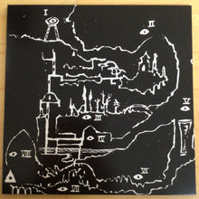 Cargar imagen en el visor de la galería, Black and white map-like design on a black background