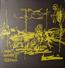 Load image into Gallery viewer, Vinyl record cover with yellow line art and text on a black background