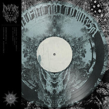 Cargar imagen en el visor de la galería, Vinyl record with abstract design and text on a black background