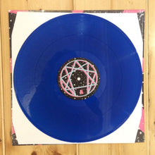 Load image into Gallery viewer, Blue vinyl record with a logo on a white background