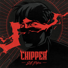 Load image into Gallery viewer, Artistic depiction of a person with a stylized red and black design, featuring the word 'CHIPPER' and 'Self Patron'.