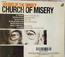Charger l'image dans la galerie, Album cover for 'Houses of the Unholy Church of Misery' with text and a face illustration.