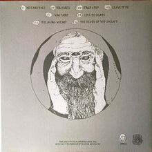 Cargar imagen en el visor de la galería, Album cover with a stylized illustration of a bearded figure and text on a gray background