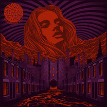 Load image into Gallery viewer, Artistic depiction of a woman's face with a cityscape in the background, featuring warm colors.