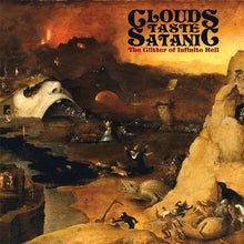 Cargar imagen en el visor de la galería, Album cover with a dark, gothic landscape and text 'Clouds Taste Satanic' at the top.