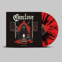 Cargar imagen en el visor de la galería, Vinyl record with a black and red design and 'Conclave' text on a gray background