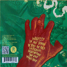 Load image into Gallery viewer, Album cover with a red hand holding a yellow object against a green background