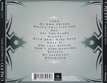 Load image into Gallery viewer, Creed - Greatest Hits back compact disc cover artwork.