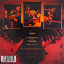 Cargar imagen en el visor de la galería, Album cover with three musicians playing instruments and text on a red and black background.