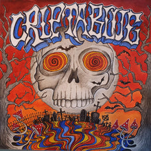 Cargar imagen en el visor de la galería, Album cover with a skull, mushrooms, and text on a red background