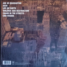 Load image into Gallery viewer, Album cover with cityscape and text about quarantine and chaos