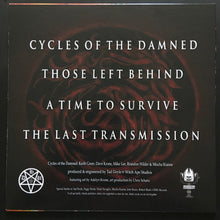 Charger l&#39;image dans la galerie, Album cover with text &#39;Cycles of the Damned&#39; and &#39;Those Left Behind&#39; on a dark background