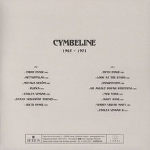 Charger l'image dans la galerie, Album cover with text listing songs and years for a music collection titled 'Cymbeline 1965-1971'.