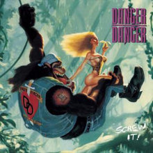 Cargar imagen en el visor de la galería, CD cover art featuring a cartoon illustration of a character and a woman against a tropical backdrop, with the band's name and album title 'Screw It!' prominently displayed.