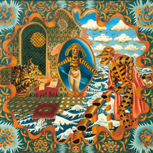 Charger l'image dans la galerie, Colorful and intricate artwork with abstract patterns and figures.