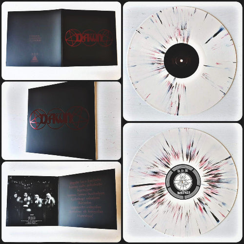 Vinyl record set with cover and splatter design