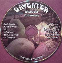 Cargar imagen en el visor de la galería, CD label for 'Dayeater: Voices Out of Nowhere' with fruit imagery and tracklist.