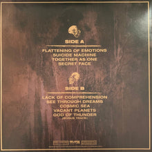 Load image into Gallery viewer, Album cover with text listing track names on sides A and B against a textured brown background.