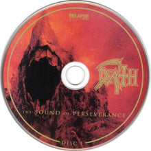 Cargar imagen en el visor de la galería, CD cover with 'Death' logo and text on a red and black background