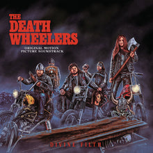 Charger l'image dans la galerie, Album cover for 'The Death Wheelers' by Divine Filth featuring characters on motorcycles with a dark background.