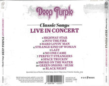 Charger l'image dans la galerie, Deep Purple - Classic Songs Live In Concert back compact disc cover artwork.