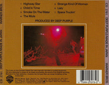 Load image into Gallery viewer, Deep Purple - Made In Japan back compact disc cover artwork.