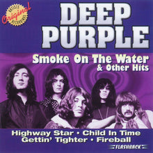 Cargar imagen en el visor de la galería, Album cover of Deep Purple with band members and song titles on a purple background