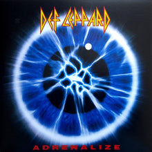 Cargar imagen en el visor de la galería, Album cover for Def Leppard's 'Adrenalize' with a blue energy ring design.