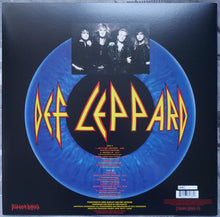 Cargar imagen en el visor de la galería, Def Leppard album cover with band members and tracklist on a blue and black background