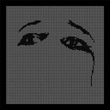 Load image into Gallery viewer, This image features the cover art for the Deftones album "Ohms," represented on a compact disc released in 2020. The artwork is strikingly minimalistic, showcasing a close-up, black and white depiction of a pair of eyes looking contemplatively to the side.