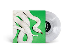 Load image into Gallery viewer, Clear vinyl record with a green cover featuring a white snake design on a white background