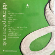 Load image into Gallery viewer, Album cover with text and snake design on a green background