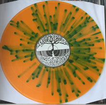 Load image into Gallery viewer, Vinyl record with orange and green abstract design on a white background