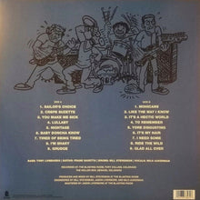 Load image into Gallery viewer, Album cover with band illustration and tracklist on a blue background