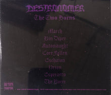 Load image into Gallery viewer, Album cover with text 'Destrenger The Two Horns' and tracklist on a dark background