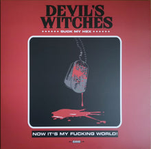 Load image into Gallery viewer, Vinyl album cover with 'Devil's Witches' text and graphic design on a red background