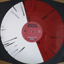 Load image into Gallery viewer, Vinyl record with red and white design and 'Devil's Witches' label.