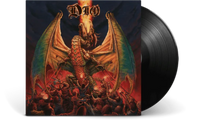 Cargar imagen en el visor de la galería, Album cover art for Dio's Killing the Dragon featuring a colorful illustration of a dragon with wings extended, surrounded by flames and a crowd of people.
