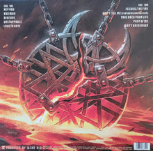 Cargar imagen en el visor de la galería, Album cover with a metallic design and fiery background