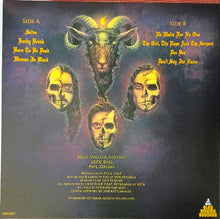 Cargar imagen en el visor de la galería, Album cover with goat and human faces, text listing track names and credits.
