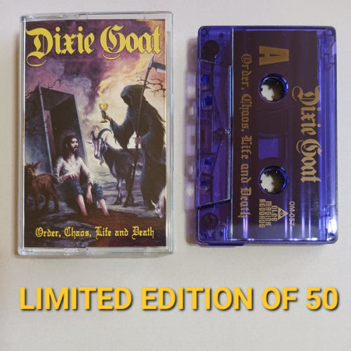 Dixie Goat cassette tape with cover on a light gray background
