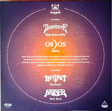 Load image into Gallery viewer, Doomherre|Ordos|Hexjakt|Kaiser - The Four Altars Of Sin back vinyl record cover artwork.